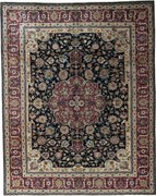 Mashad Tappeto persiano 390x310 Blu (Iran) Annodato A Mano