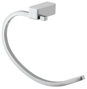 Porta asciugamani da parete ad anello in acciaio cromato Unica