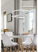 Lampadario LED moderno Misty grigio Ø52cm, luce naturale 2175 lumen, NOVECENTO