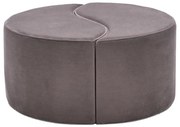 Pouf JING, diam. 80 cm, marrone