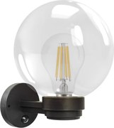 Brilagi - Applique da esterno con sensore HARBOR 1xE27/40W/230V IP33 antracite/vetro trasparente