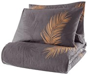 Set con copriletto e federa grigio in cotone renforcé 200x220 cm Olivia – Mijolnir