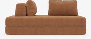 Rift divano letto matrimoniale 2 posti e 3 posti con schienali mobili - materasso alto 24 cm e memory foam in tessuto smacchiabile T31