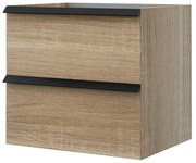 Mobile da bagno sospeso sotto lavabo L 60 x H 55 x P 46 cm bianco, 2 cassetti BADEN HAUS Moon