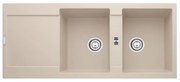 Lavello integrato 2 vasche in fragranite sabbia FRANKE Maris L 50 x L 116 cm