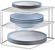 Ripiano aggiuntivo bianco in acciaio 25x25 cm Silos – Metaltex