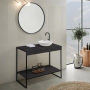 Mobile da bagno sotto lavabo Alec marmo nero L 80 x H 65 x P 48.5 cm, lavabo non incluso