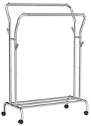 Appendiabiti da terra mobile LINEA, argento