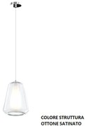 Sospensione ottone sat. 1 luce vetro gamma trasparente 1176os-s1 ga...