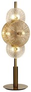 Lampada da tavolo wagon wheel 6lt, bronzo con vetro trasparente e a...