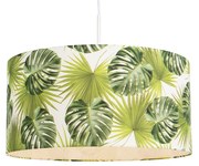 Lampada a sospensione botanica bianca con paralume a foglia 50 cm - Combi 1