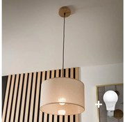 Brilagi - LED Lampadario a sospensione con filo ANTHONY 1xE27/60W/230V quercia/beige