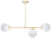 Lampadario a sospensione con supporto rigido FIRA 3xE27/60W/230V oro
