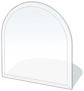 Vetro sotto il camino 800x800x8 mm semi-arco
