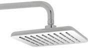 Set Soffione doccia 20 x 20 cm e braccio di 40 cm in finitura cromo anticalcare Hidra
