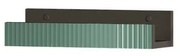 Mensola per bagno Niwa L 40 cm laccato opaco grigio carbone con vetro verde timo
