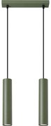 Sollux SL.1485 - Lampadario a sospensione con filo LAGOS 2xGU10/10W/230V verde