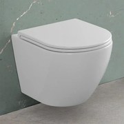 Wc sospeso con scarico a vortice e copriwc soft-close Tao