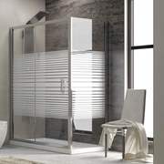 Kamalu - Cabina doccia 170x70 angolare altezza 180cm serigrafata K410NS