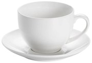 Tazza in porcellana bianca con piattino Basic, 245 ml - Maxwell &amp; Williams