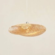 Lindby lampada a sospensione Eleane, bambù, naturale, Ø 50 cm
