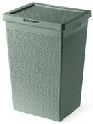 Cesta portabiancheria 65 lt verde salvia in plastica riciclata
