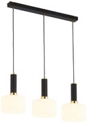 Jupiter 1854 - VA3 - Lampadario a sospensione con filo VANES 3xE27/60W/230V oro/nero