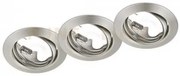 Jura kit 3 faretti da incasso rotondi orientabili acciaio d. 8,3cm ...