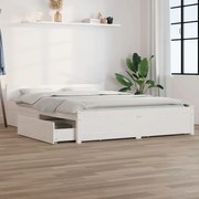 Giroletto Con Cassetti Bianco 135x190 Cm Double /