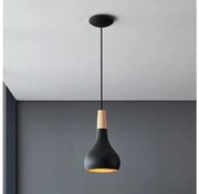 Eglo 900161 - Lampadario a sospensione con filo SABINAR 1xE27/40W/230V diametro 18 cm nero
