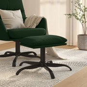 Poggiapiedi Verde Scuro 60x60x36 Cm İn Velluto /