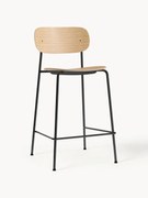 Sedia alta in metallo e legno Co