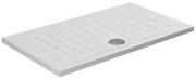 Piatto doccia 80x140 H 4 rettangolare in ceramica bianca con antiscivolo Cube