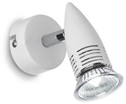 Applique Moderna Alfa Metallo Bianco 1 Luce Gu10 7W 3000K Luce Calda