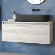 Kamalu - mobile 100cm per bagno sospeso con cassetto ammortizzato sp-100b