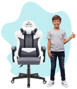 Sedia da gioco per bambini HC - 1004 grigio e bianco