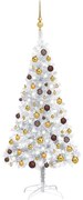 Albero di Natale Preilluminato con Palline Argento in PET, Albero di Natale Preilluminato con Palline Argento 150 cm PET II