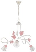 Lampadario Pop Lampadario Pop Butterfly rosa 3x E14 rosa paralume rosa 3x E14