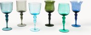 Set di 6 bicchieri da vino in vetro soffiato Diseguale