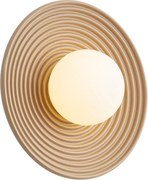 Plafoniera retrò beige con vetro opale - Lila