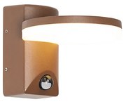 Lampada da parete per esterni marrone ruggine incl. sensore di movimento LED IP54 - Esmee