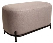 Pouf GIBILTERRA rettangolare con tessuto grigio