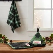 Set presine e strofinaccio Fatto in casa da Benedetta verde tartan