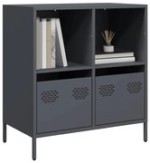 Credenza Antracite 68x39x73,5 Cm İn Acciaio Laminato A Freddo /
