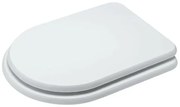 Tavoletta wc dedicata Dolomite Clodia in legno rivestito bianco con cerniere
