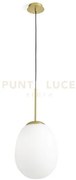 Drop sospensione 1 luce vetro opalino finitura oro lm attacco e27