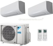 Climatizzatore Dual Split Reversibile Daikin Sensira A++ 12000+12000 BTU Inverter (2MXF50A + 2xCTXF35C)
