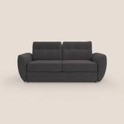 Zeus Divano letto scandinavo con schienale alto in tessuto impermeabile T02 nero