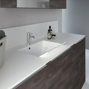 Top per lavabo Eklettica L 70.5 x H 1 x P 70.5 cm bianco solid surface