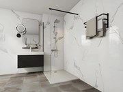 Piatto per doccia da posare o da incasso 120 x 90 cm in Resina Bianco - MIRNOSA